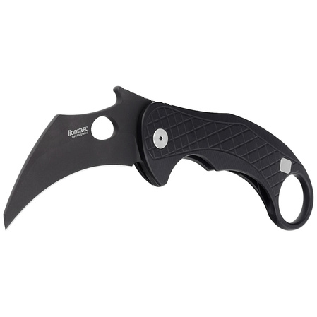 LionSteel L.E.One Knife Black Aluminum, Chemical Black MagnaCut by Emerson Design (LE1 A BB)