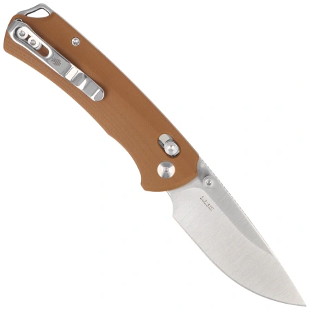 Kizer T1 CD Knife Brown G10, Satin Nitro-V by Uli Hennicke (V3490.2CA2)