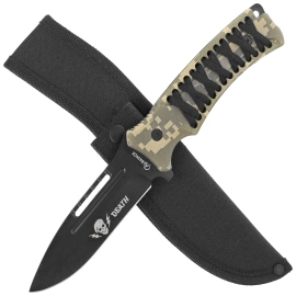 Nóż Martinez Albainox 32795 ABS Camo/Black Stringing, Black 3Cr13Mov