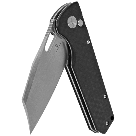 Nóż składany Bestechman Guardian Black G10 w/ Carbon Fiber Pattern, Satin D2 (BMK11B)