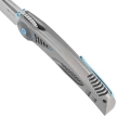 Reate GTR Knife Bead Blasted Titanium/Zirconium Inlay, HW Ti-Blue Clip, Hand Satin M390