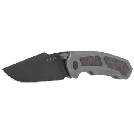 Nóż składany Kizer Feweed Gray Titanium / Purple Haze Fat Carbon, Black Stonewashed S35VN by Vũ Huỳnh Nam Anh (Ki3694A1)