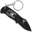 Third Decor Habitat Spider Knife Keychain Black Aluminum, Black 420 (N201A)