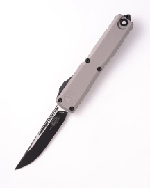 Nóż automatyczny OTF Microtech Ultratech Gen IV S/E Natural Clear Aluminium, Black M390MK by Tony Marfione (11214-1NC)