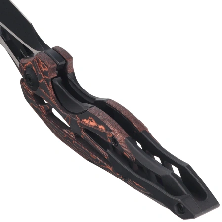 WeKnife Arrakis LE Black Titanium / Copper Foil Carbon Fiber, Black Stonewashed / Satin Vanax by Elijah Isham (906CF-E)