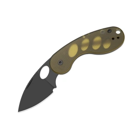 Kizer Microbe TSJ AirTi Knife Yellow PEI, Black PVD 14C28N by Maksim Epifantsev (V2742TSJA1)
