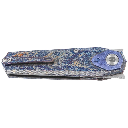 Nóż składany Remette RT-Infinite Power Fired Titanium, Hand Grinding Pearlescent M390 (RTIP-M)