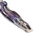 Nóż składany WeKnife Arrakis LE Gray / Flamed Titanium, Hand Rubbed Satin Vanax by Elijah Isham (906K)