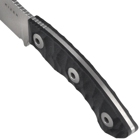 Kizer Rook Knife Black G10, Satin AEB-L by Vincent Rizzo (1090A3)