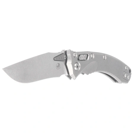 Microtech Amphibian Mini Ram-Lok S/E Knife Gray Slab Side Titanium, Bronze Bksp, Stonewashed M390MK by Tony Marfione (137MRL-10MS1)