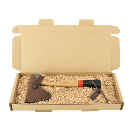 Adler Scout Hatchet Black / Red Ash Wood, C60 Carbon Steel (280.0E030A011)