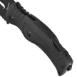 Martinez Albainox 2-in-1 Tactical Knife, Black Rubberized Fiber, Black 3Cr13MoV (32316)