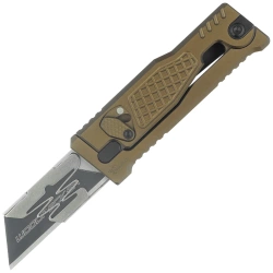 Reate EXO-U V2 OTF Gravity Knife Diamond Pattern Bronze Aluminum, Stainless Steel