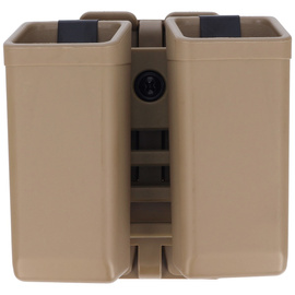 Ładownica ESP na dwurzędowe magazynki 9 mm / .40 z mocowaniem UBC-04-2 MOLLE Clip - Khaki (MH-MH-44 KH)