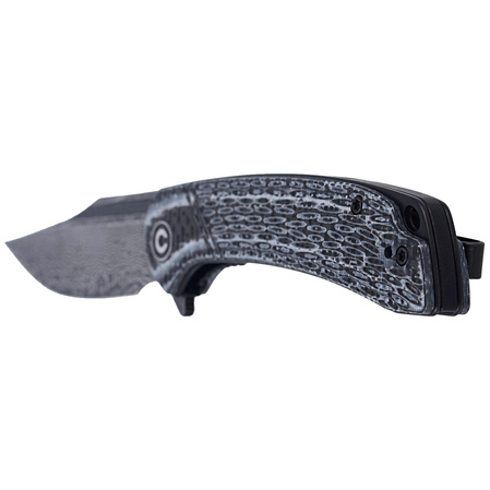 Nóż składany CIVIVI Dogma White G10 / Carbon Fiber, Black Damascus (C2014DS-1)