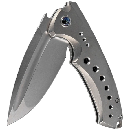WE Knife Nexusia LE No ???/155 Bead Blasted Titanium, Bead Blasted CPM 20CV (WE22044-4)