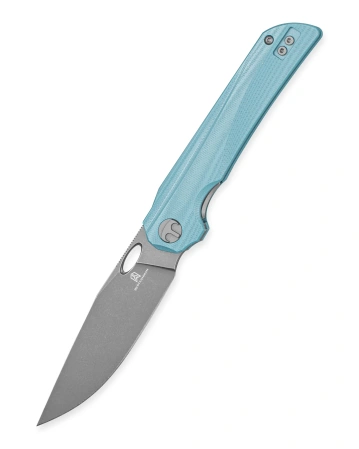 Bestechman Smuga Knife Grey G10, Grey PVD Stonewashed AEB-L by Kombou (BMK22C)