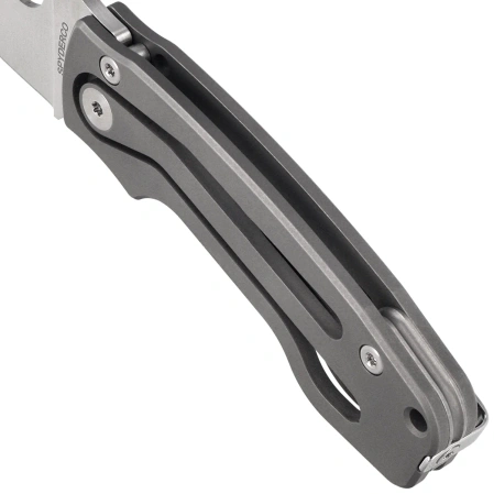 Spyderco Pits 2 Slipit Knife Gray Titanium, Satin M390 by Mike Read (C269TIP)