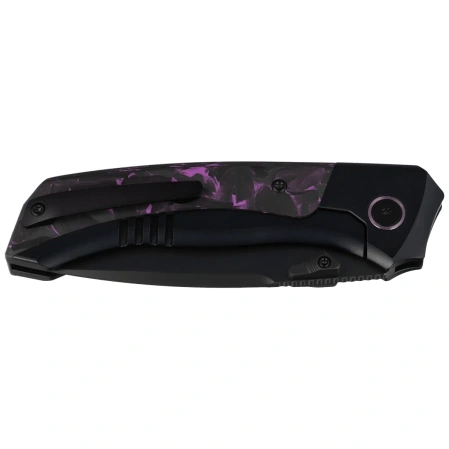 Remette RT-Steed Knife Black Titanium/Black-Pink Carbon Fiber, Black DLC M390 (RTWS-BY)