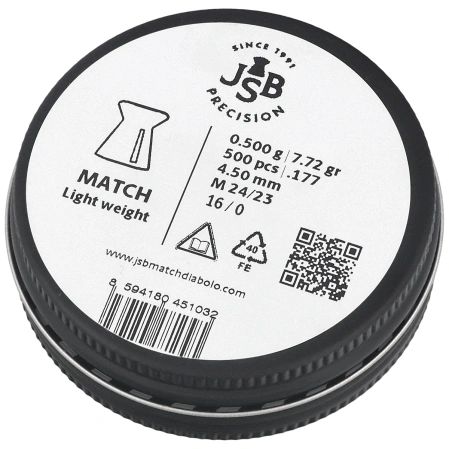JSB Match Light Weight Pellets 4.50 mm, 0.500 g, 500 pcs (000055-500)