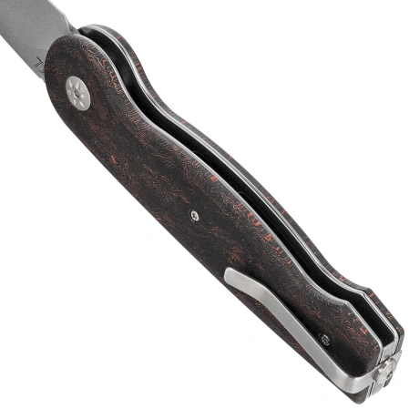 Maserin Summit Knife Space Coral Copper Fat Carbon, Satin MagnaCut (490/FCS)