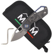 Nóż składany MKM Isonzo Clip Point Marbled Carbon Fiber, Satin M390 by Jesper Voxnæs (MK FX03M-3CM)