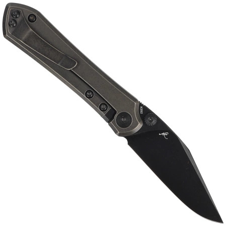 Bestech Icarus Knife Black-Bronze Stonewashed Titanium, Black Stonewashed M390 by Nick Rogers (BT2302B)