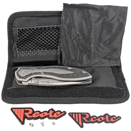 Reate Knife Iron-X Bead Blast Titanium / Carbon Fiber, Satin M390 by Kirby Lambert