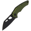Nóż składany FoxEdge Atrax Green Aluminium, Black Stonewashed by Simonutti (FE-026 AOD)