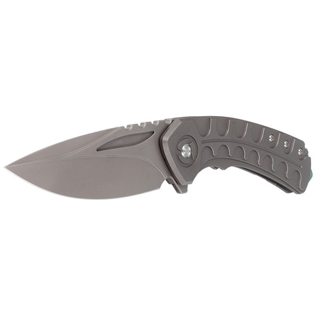 Bestech Buwaya Grey Titanium, Dark Bead Blast Stonewashed M390 by Kombou Knife (BT2203B)