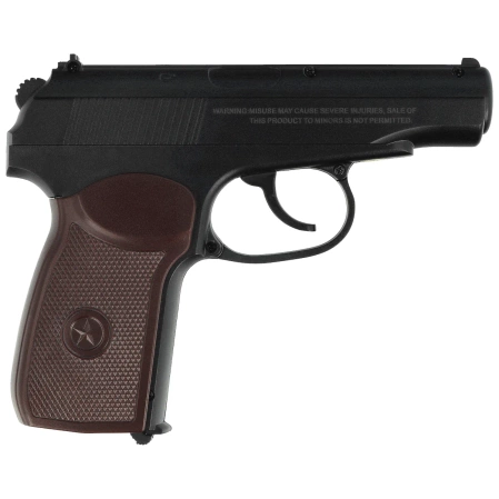 Airgun Set 42: Borner Makarov PM N1 4.5 mm CO2 Air Pistol, 1400 BBs, 10 CO₂ Cartridges, 100 Targets