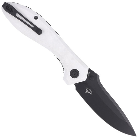 Kubey Ruckus Knife Ivory G10, Dark Stonewashed AUS-10 by Sherif Manganas (KU314D)