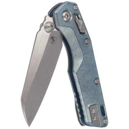 Microtech MSI Ram-Lok Mini S/E Marfione Select Knife Slab Side Ice Blue Titanium, Stonewashed M390MK by Tony Marfione (210M-10MS7)