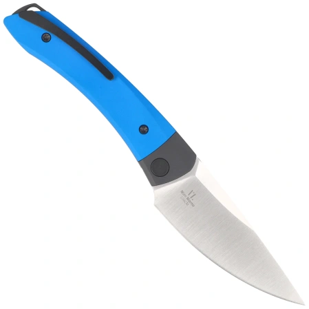 Kizer Mini MoMo Knife Black-Blue Aluminum, Satin 154CM by Vladimir Legachev (V3663C1)