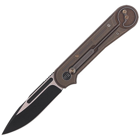 WE Knife Double Helix Bronze Titanium, Black Stonewashed CPM S35VN (815A)