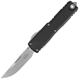 Microtech UTX-85 Gen IV S/E OTF Knife Black Aluminum, Stonewashed M390MK by Tony Marfione (12314-10)