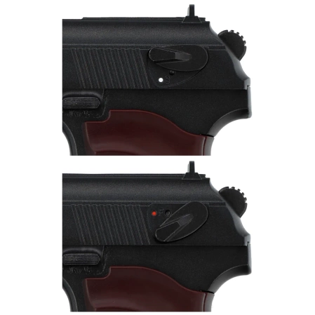 Airgun set 41: Borner Makarov PM49 Blow Back 4.5 mm CO2 Air Pistol, 1500 BBs, 10 CO₂ cartridges, 100 targets