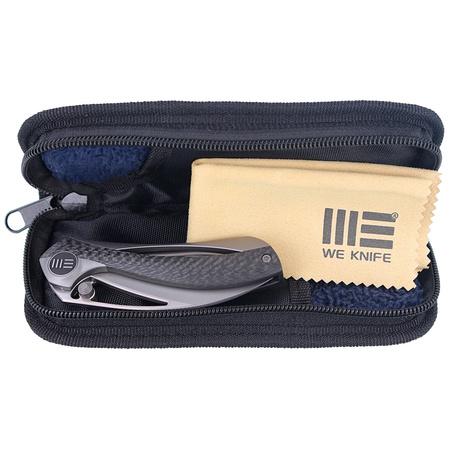 Nóż składany WE Knife Pleroma Gray Titanium / Carbon Fiber, Satin M390 by Elijah Isham (821A)