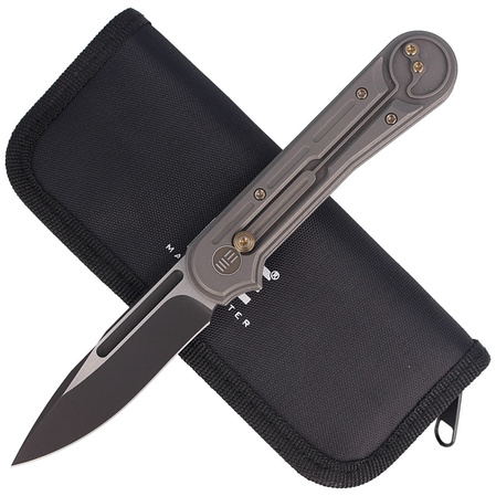 WE Knife Double Helix Gray Titanium, Black Stonewashed CPM S35VN (815E)