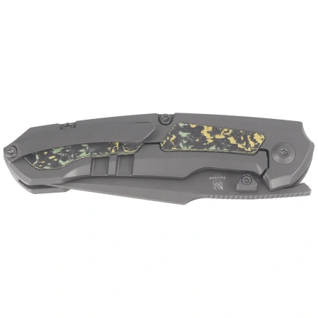 Nóż składany Kizer Feweed Gray Titanium / Toxic Storm Fat Carbon, Gray Stonewashed S90V by Vu Huynh Nam Anh (Ki3694A2)