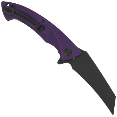 Kubey Anteater Knife Purple G10, Blackwashed 14C28N (KU212M)