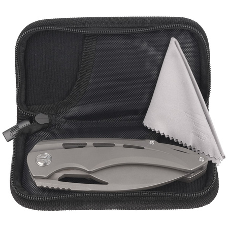 Bestech Fairchild Grey Titanium, Dark Beast Blast Stonewashed CPM S35VN by Kombou Knife (BT2202B)