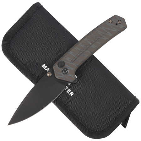 WE Knife Culex Tiger Stripe Pattern Flamed Titanium, Black Stonewashed CPM 20CV (WE21026B-7)