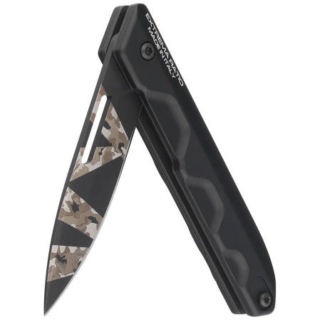 Extrema Ratio Ferrum T Knife Black Warfare Aluminum, Geotech Camo N690 (04.1000.0367/BDW/BLK)