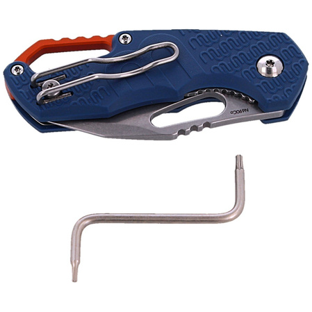 Nóż składany MKM Isonzo Clip Point Blue FRN, Stonewashed N690 by Jesper Voxnæs (MK FX03-3PBL)