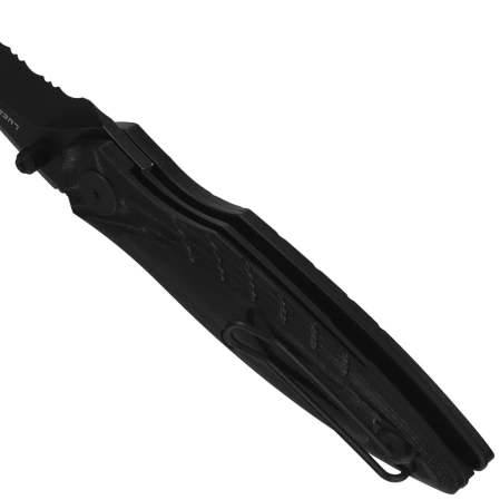 Nóż składany Bestech Mantidae Black Micarta, Black Stonewashed F/S 14C28N by Lucas (BG60F)