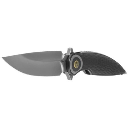 Nóż składany RikeKnife Viper 4 Dark Gray Titanium, Beadblasted M398 by Richard Wu  (Viper 4-DG)