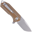 Kubey Campe KU203F Knife Striped Beige G10, Sandblasted D2