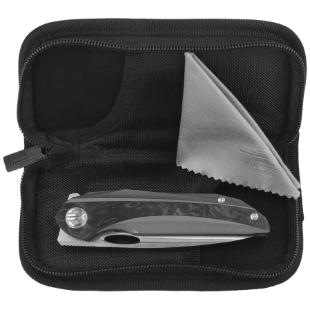 Nóż składany Bestech Senu Grey Titanium / Marble Carbon Fiber, Stonewashed / Satin CPM S90V by Kombou (BT2601B)