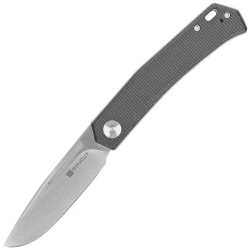 Nóż składany Sencut Braxx Green Canvas Micarta, Satin D2 (S25089-2)